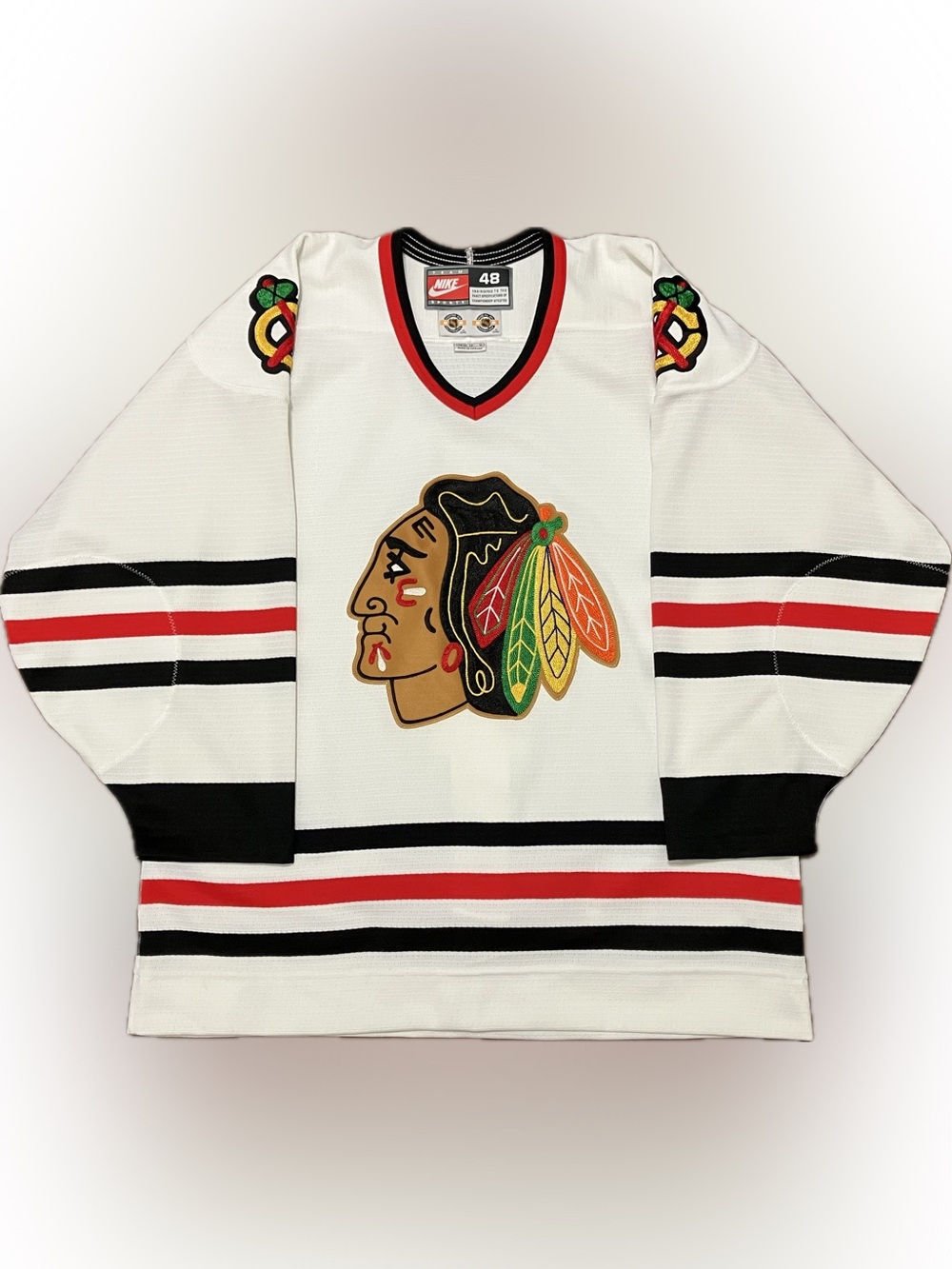 Chicago Blackhawks Blank White Nike Authentic NHL Hockey Jersey Size 48